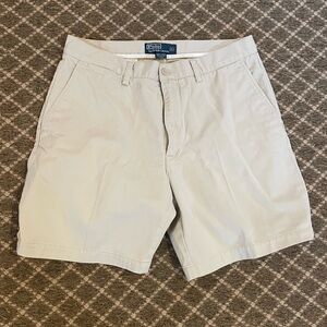 Polo by Ralph Lauren Men's Cream Flat Front Shorts size 32